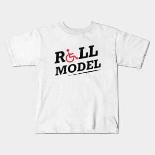 Wheelchair - Roll Model Kids T-Shirt